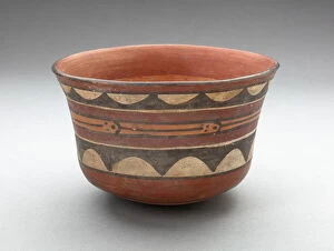 Bowl with Abstract Motif, Possibly Representing a Serpent, 180 B.C./A.D. 500