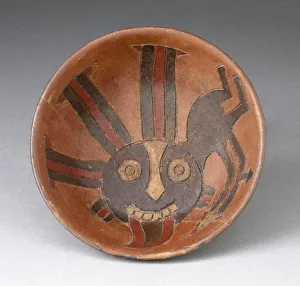 Sticking Out Tongue Prints: Bowl with Anthropomorphic Figure, 650 / 150 B. C. Creator: Unknown