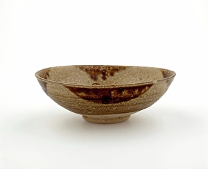 Underglaze Prints: Bowl with arc and floral design, 800s. Creator: Unknown