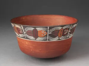 Bowl with Band of Abstract Spiders around Rim, 180 B. C. / A. D. 500. Creator: Unknown