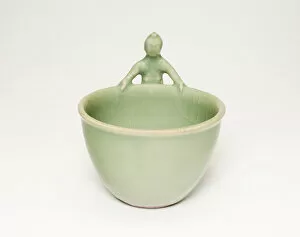 Celadon Gallery: Bowl with Boy and Swimming Fish, Yuan dynasty (1271-1368) or Ming dynasty (1368-1644)