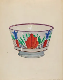 Domestic Equipment Prints: Bowl, c. 1936. Creator: John Cutting
