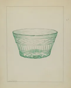 Glassworks Prints: Bowl, c. 1937. Creator: John Dana