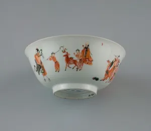Qianlong Period Gallery: Bowl with Daoist Immortals, Qing dynasty (1644-1911), Qianlong reign mark and period