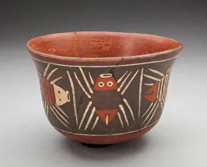 Spider Prints: Bowl Depicting Abstract Insects, Probably Spiders, 180 B. C. / A. D. 500. Creator: Unknown
