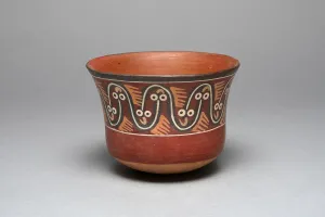 Bowl Depicting Interlocking, Undulating Abstract Serpents, 180 B. C. / A. D. 500
