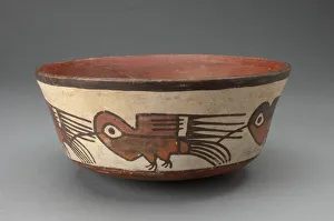 Bowl Depicting a Row of Hummingbirds, 180 B. C. / A. D. 500. Creator: Unknown