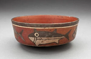 Whale Collection: Bowl Depicting Shark or Killer Whale, 180 B.C. / A.D. 500. Creator: Unknown