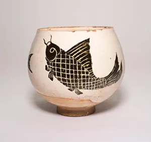 Jin Dynasty Prints: Bowl with Fish, Jin dynasty (1115-1234) or later. Creator: Unknown
