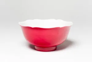 Bowl with Foliate Rim, Qing dynasty (1644-1911), late 18th / 19th century. Creator: Unknown