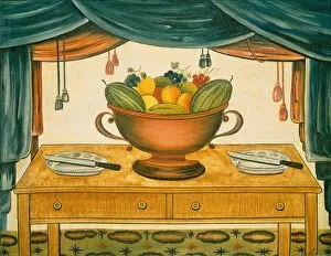 Bowl Of Fruit Gallery: Bowl of Fruit, c. 1830. Creator: Unknown