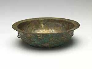 Bronze With Gilding Collection: Bowl, Han dynasty, 206 BCE-220 CE. Creator: Unknown
