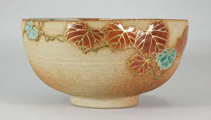 Glazed Stoneware Prints: Bowl, Japan, c. 1900. Creator: Kozan Makuzu