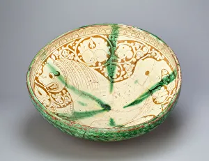 Lioness Prints: Bowl with Lioness, 12th / 13th century. Creator: Unknown