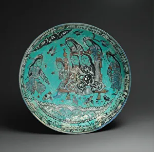 Council Prints: Bowl with a Majlis Scene by a Pond, Iran, dated A. H. 582 / A. D. 1186. Creator: Abu Zayd