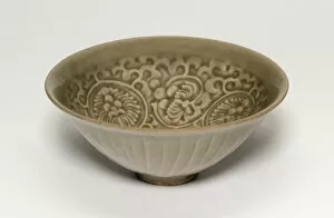 Celadon Gallery: Bowl with Peonies, Song dynasty (960-1279). Creator: Unknown