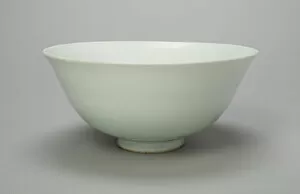 Awata Ware Collection: Bowl with Peony Scrolls, Thunderbolt (Vajra) Symbol, and Characters Shufu