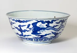 Phoenix Prints: Bowl with Phoenixes, Ming dynasty (1368-1644). Creator: Unknown