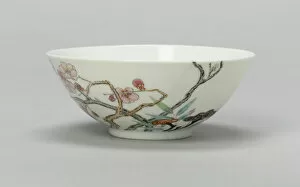 Bamboo Gallery: Bowl with Plum, Peach, Bamboo, and Lingzhi Mushrooms, Qing dynasty