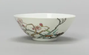 Bamboo Gallery: Bowl with Plum, Peach, Bamboo, and Lingzhi Mushrooms, Qing dynasty