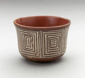 Squares Prints: Bowl with Repeated Concentric Squared Motifs, 180 B. C. / A. D. 500. Creator: Unknown