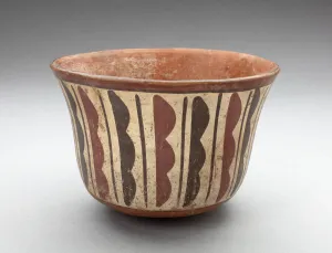 Bowl with Repeated Curved and Straight Vertical Motifs, 180 B. C. / A. D. 500