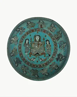 Bowl with a Ruler and Attendants, Iran, 12th-13th century. Creator: Unknown Bowl with a Ruler and Attendants, Iran, 12th-13th century. Creator: Unknown