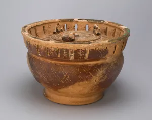 Bowl-Shaped Vessel with Cover (Gui) and Pierced Collar, Eastern Han dynasty, 1st century Bowl-Shaped Vessel with Cover (Gui) and Pierced Collar, Eastern Han dynasty, 1st century