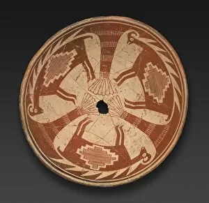 Composite Gallery: Bowl with Three-part Antelope Design, 950 / 1150. Creator: Unknown
