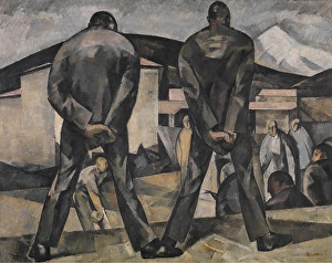 Hands Behind Back Prints: Bowlers, 1921. Creator: Henri Ramah