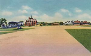 Bowman Field, Municipal Airport, 1942. Artist: Caufield & Shook