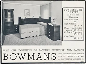 Modernism Prints: Bowmans - Visit our Exhibition of Modern Furniture and Fabrics, 1935