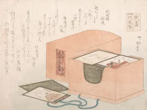 Ryuryukyo Shinsai Prints: Box with Cards for the Poem Card Game. Creator: Shinsai
