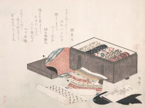Ryuryukyo Shinsai Prints: Box with Draperies, 19th century. 19th century. Creator: Shinsai