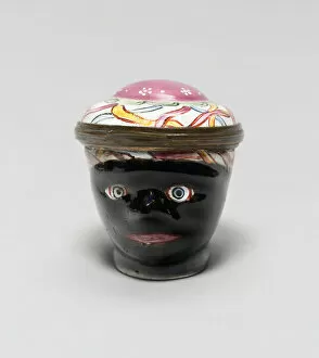 Mounts Gallery: Box: Head of an African, England, c. 1750. Creator: Unknown