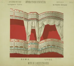 Historicism Prints: Box of the People's Theater in Moscow