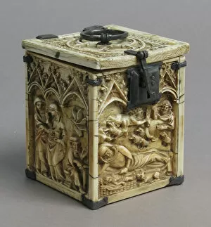 Images Dated 7th December 2020: Box with Scenes from the Infancy of Christ, French, 14th century. Creator: Unknown