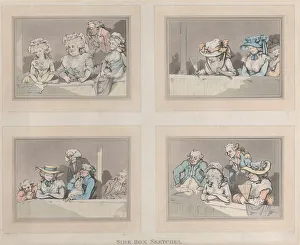 Images Dated 5th November 2020: Side Box Sketches, June 5, 1786. Creator: Samuel Alken