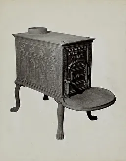 Iron Work Prints: Box Stove, c. 1937. Creator: Charles Von Urban
