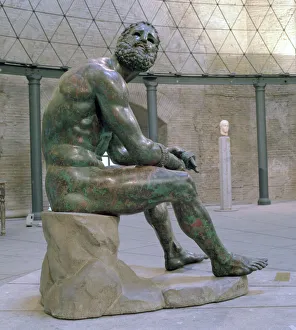 Boxer of Thermonr, Hellenistic bronze statue, c1st Century AD. Artist: Lysippos Boxer of Thermonr, Hellenistic bronze statue, c1st Century AD. Artist: Lysippos