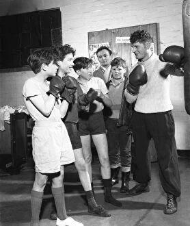 Boxing Gloves Gallery: Boxing training at Horden Colliery gym, Sunderland, Tyne and Wear, 1964. Artist