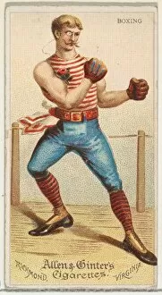 Dude Gallery: Boxing, from Worlds Dudes series (N31) for Allen & Ginter Cigarettes, 1888