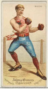 Boxing, from Worlds Dudes series (N31) for Allen & Ginter Cigarettes, 1888