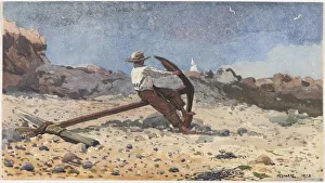 Boy with Anchor, 1873. Creator: Winslow Homer (American, 1836-1910)
