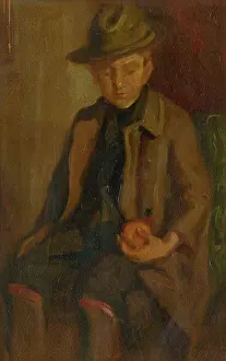 Consideration Prints: Boy with an Apple, around 1900. Creator: Ludovit Pitthordt