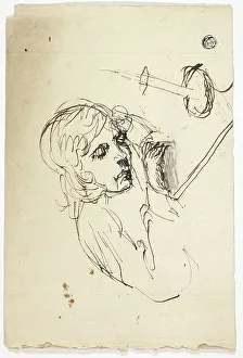 Boy Asleep by Candle, n.d. Creator: Unknown