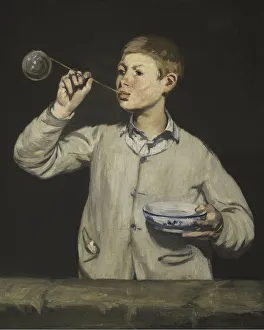 Boringness Collection: Boy Blowing Bubbles. Artist: Manet, Edouard (1832-1883)