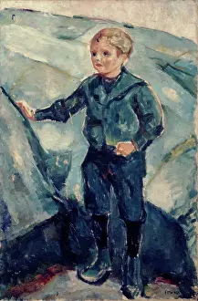 Boy in Blue, c1900. Creator: Edvard Munch