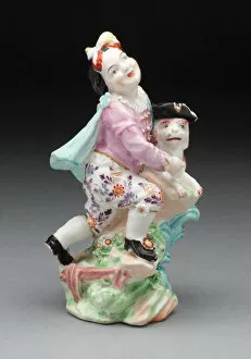 Kitsch Gallery: Boy with Dog, Chelsea, c. 1760. Creator: Chelsea Porcelain Manufactory
