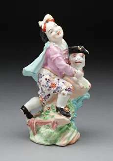 Chelsea Prints: Boy with Dog, Chelsea, c. 1760. Creator: Chelsea Porcelain Manufactory